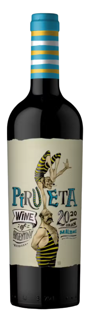 Вино ПИРУЭТА Мальбек 2024 12,5% красное полусухое 0,75л