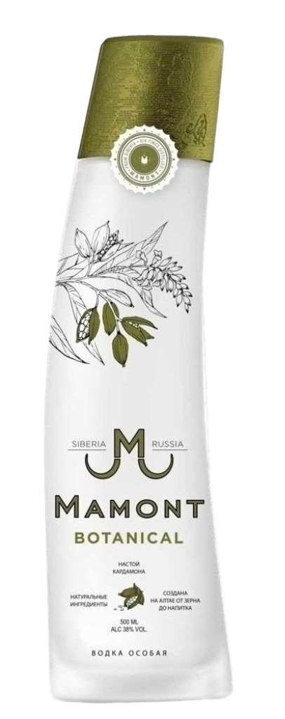 Водка особая МАМОНТ БОТАНИКАЛ 38,0% 0,5л