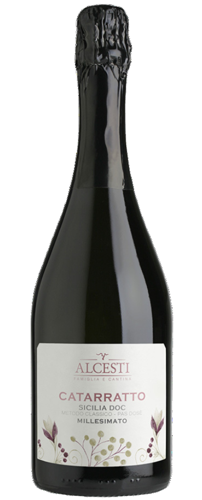 Вино игристое АЛЧЕСТИ Катарратто Методо Классико Миллезимато 2016 11,5% белое экстра брют 0,75л
