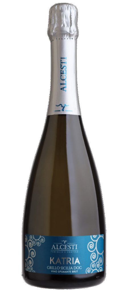 Вино игристое АЛЧЕСТИ КАТРИЯ ГРИЛЛО СПУМАНТЕ 2021 11,5% белое брют 0,75л