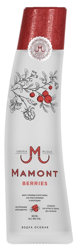 Водка особая МАМОНТ БЕРРИС 38% 0,5л