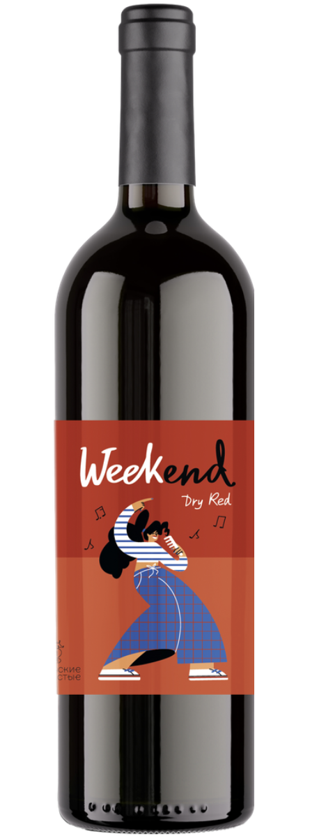 Вино УИКЕНД 2024 14,0% красное сухое 0,75л
