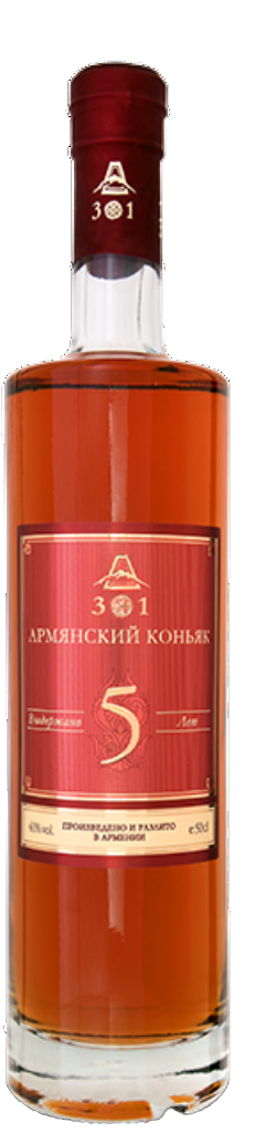 Коньяк А301 5 лет 40,0% 0,5л