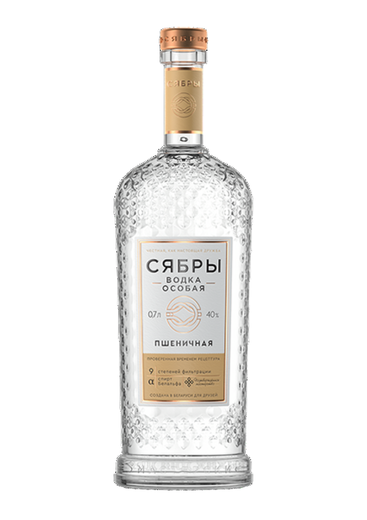 Водка особая СЯБРЫ Пшеничная 40,0% 0,7л