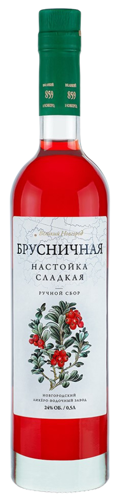 Настойка сладкая БРУСНИЧНАЯ 24,0% 0,5л