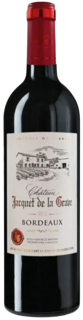 Вино ШАТО ЖАКЕ ДЕ ЛЯ ГРАВ. БОРДО 2021 12,5% красное сухое 0,75л