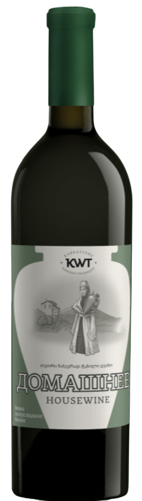 Вино КАВКАЗСКИЕ ВИННЫЕ ТРАДИЦИИ. ДОМАШНЕЕ 2022 10,0-12,0% белое полусладкое 0,7л